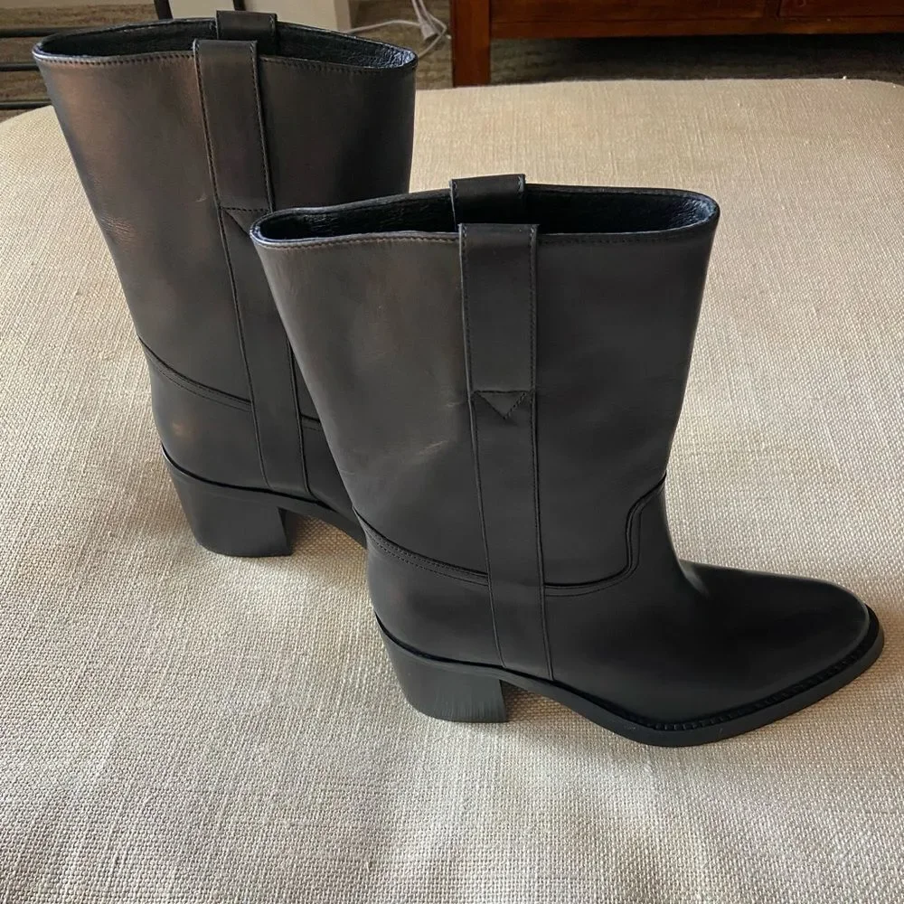 Jeffrey Campbell Desert Western Boot in Black Natural 6.5